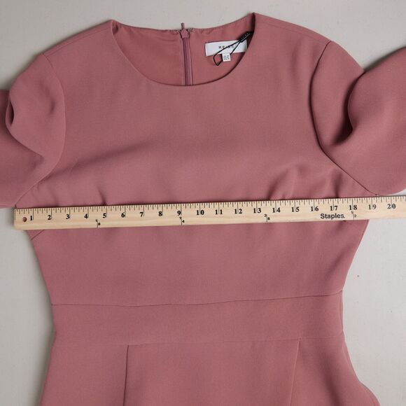 Reiss Myra Wrap Dress 8 Rose Pink Soft Girl Twee Minimalist Wedding Guest NWT - Picture 8 of 9